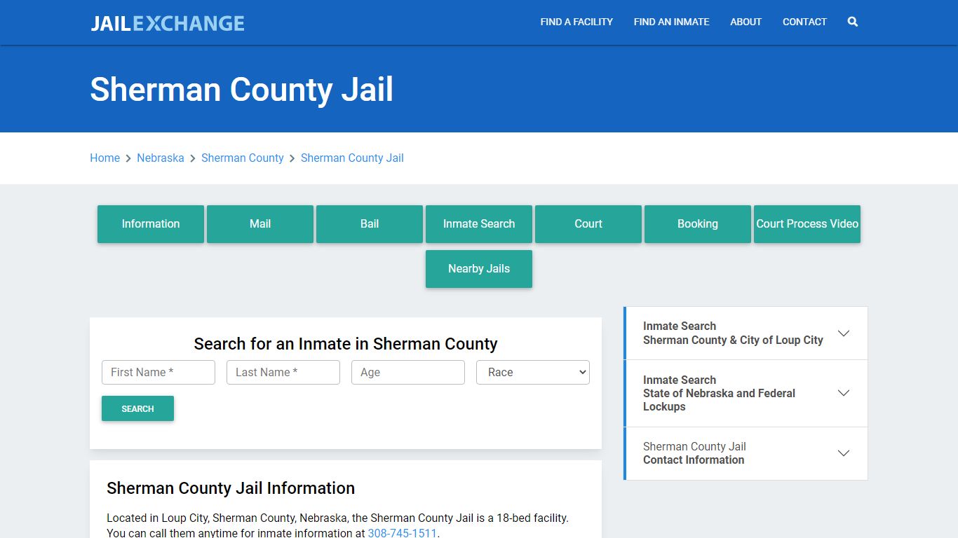 Sherman County Jail Roster Lookup, NE, Inmate Search